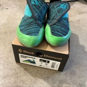 Kids rock climbing shoes black diamond size 2